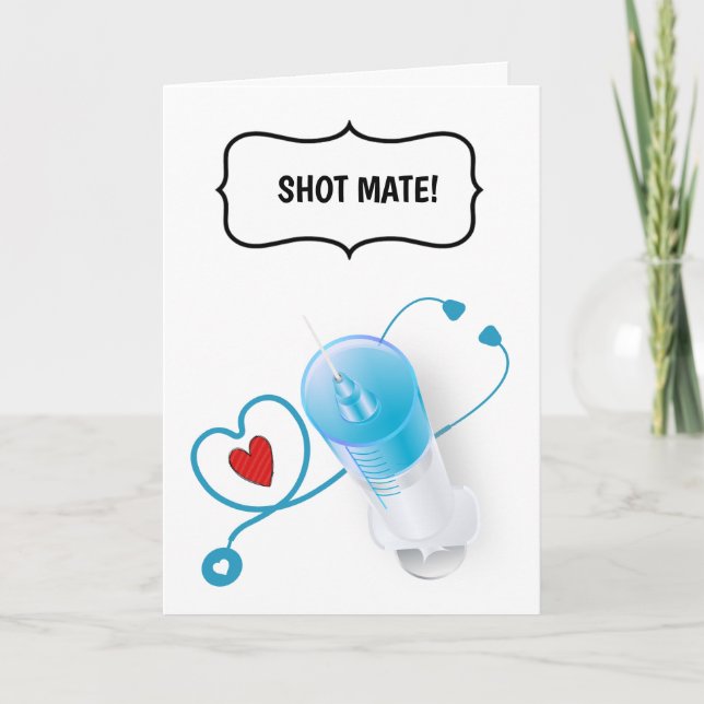 Funny Arzt Krankenschwester Gratulationen Injektio Karte (Vorderseite)