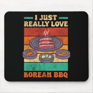 Funny Asian Feinschmecker - Koreanische Grillen Mousepad