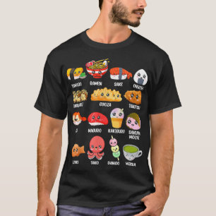 Funny Asian Food Fan Kawaii Ramen Sushi J T-Shirt