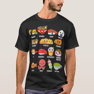 Funny Asian Food Fan Kawaii Ramen Sushi J T-Shirt