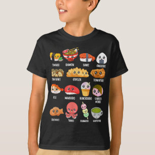 Funny Asian Food Fan Kawaii Ramen Sushi J T-Shirt