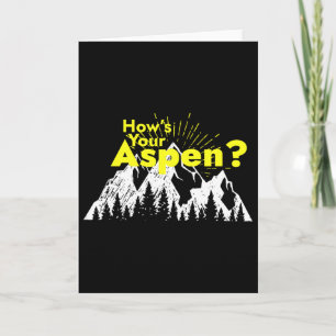 Funny Aspen Colorado Ski Skifahren Wie ist dein As Karte
