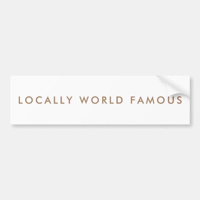 Funny Aspiration Minimalistisch Moderne Namplate Autoaufkleber (Vorne)