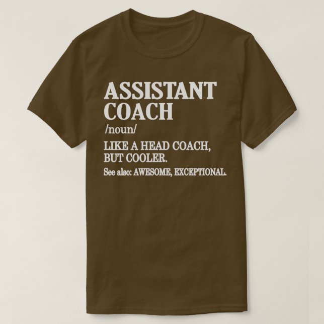 Funny Assistant Coach gibt Sportarten Coach 2 T-Shirt (Design vorne)
