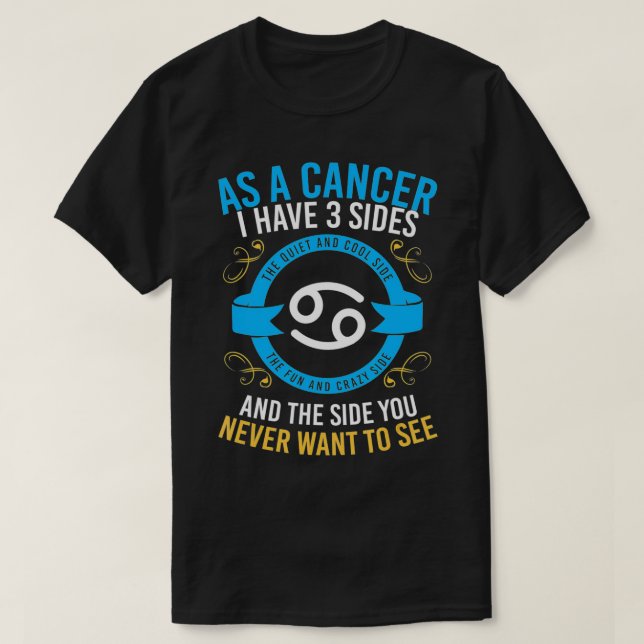 Funny Astrology Zodiac Sign Cancer T-Shirt (Design vorne)