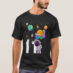 Funny Astronaut 11 Jahre alt Geburtstagsparty Auße T-Shirt