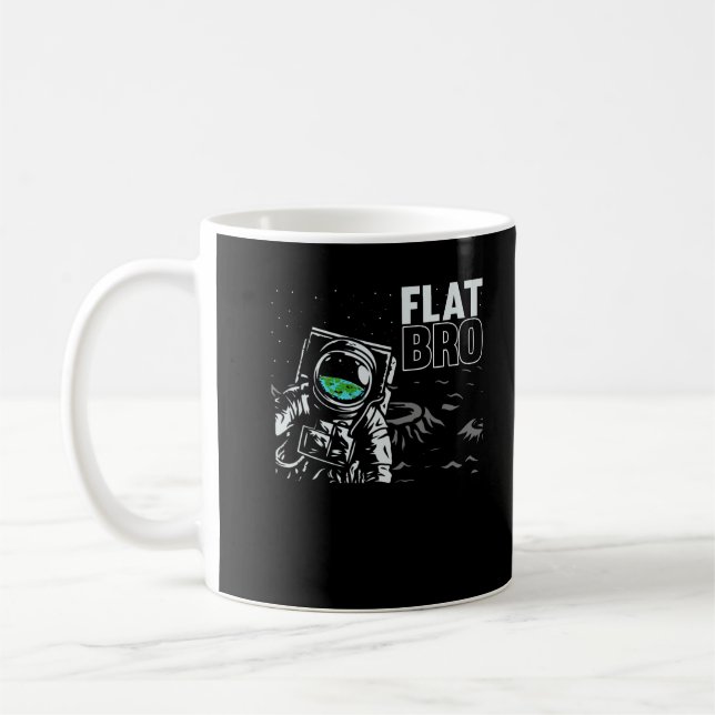 Funny Astronaut Flat Earth Conspiracy Theory Spaß Kaffeetasse (Links)