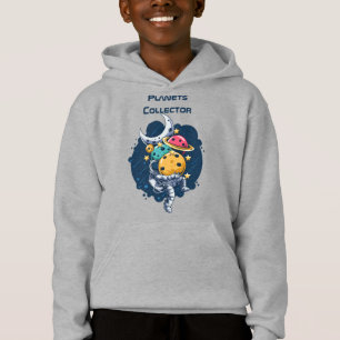 Funny Astronaut hält Planeten Hoodie