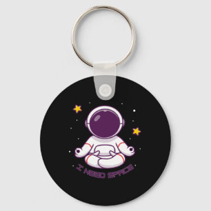 Funny Astronaut Meditation I Neust Space - Yoga In Schlüsselanhänger