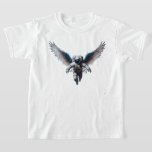 Funny Astronaut mit Angel Wings im Weltraum T-Shirt