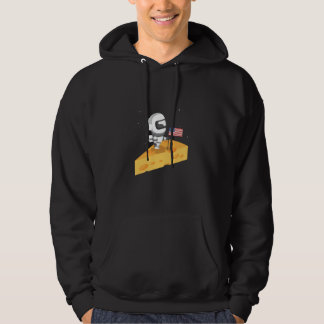 Funny Astronaut Moon Landing Chees Design Space P Hoodie
