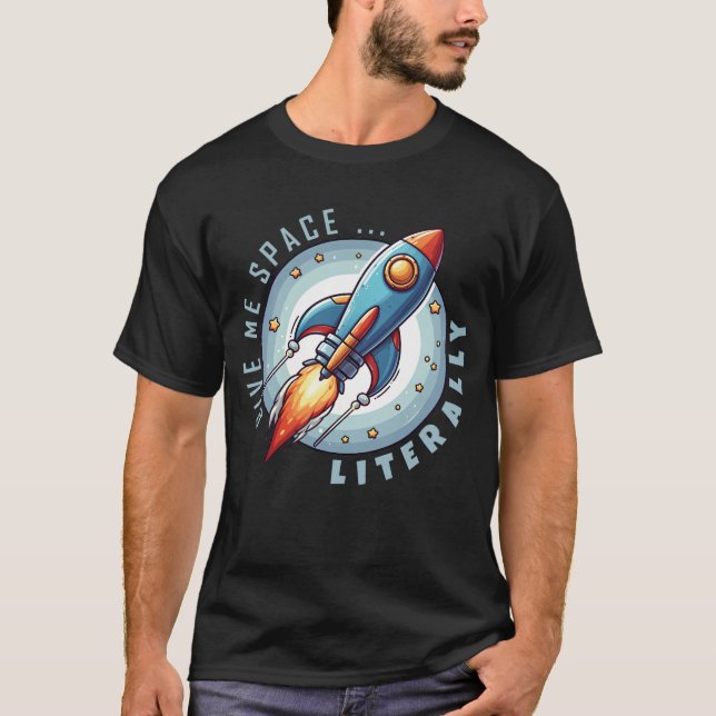 Funny Astronaut & Rocket Design - geben Sie mir Pl T-Shirt (Vorderseite)