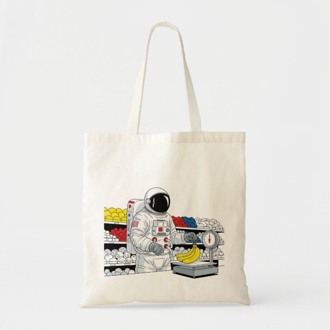 Funny Astronaut Shopping Cartoon - Space Explorer Tragetasche (Vorne)