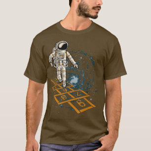 Funny Astronaut spielt 1 to 9 Squares Spiel T-Shirt
