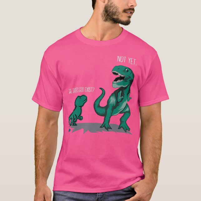 Funny Atheist Gift Vater gibt es Dinosaurier T-Shirt (Vorderseite)