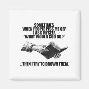 Funny Atheist Shirt Shirt Atheist Anti-Religion un Magnet