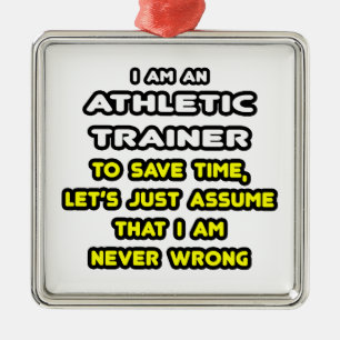 Funny Athletic Trainer T - Shirt Ornament Aus Metall