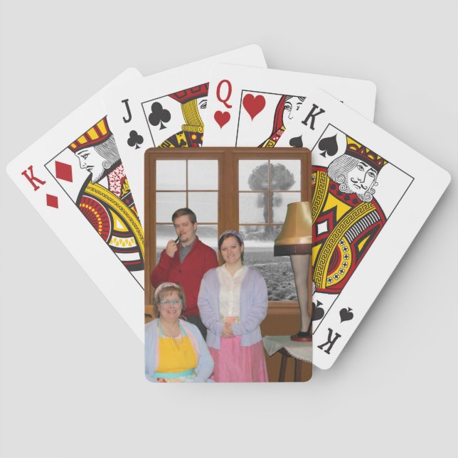 Funny AtomFamily Christmas Playing Cards Spielkarten (Rückseite)