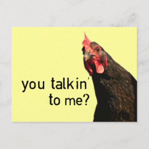 Funny Attitude Chicken - Sie reden mit mir? Postkarte