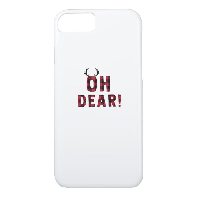 Funny Attitude Oh Dear Plaid Deer Creative Design  Case-Mate iPhone Hülle (Rückseite)