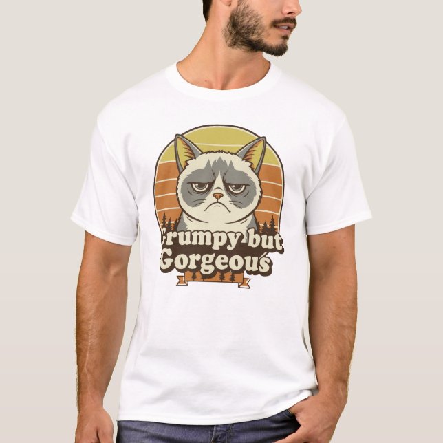 Funny Attitude Quote – Grumpy but Gorgeous T-Shirt (Vorderseite)