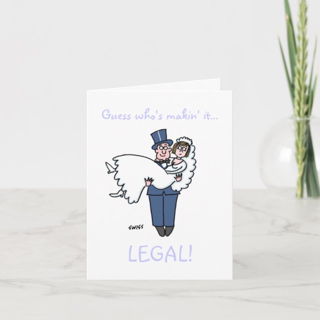 Funny Attorney Lawyers Wedding Save the Date Ankündigung (Vorderseite)