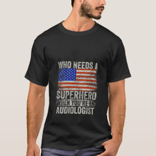 Funny Audiologin Superhero Vintages T-Shirt für Fr