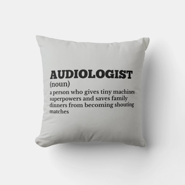 Funny Audiology Definition Kissen (Vorderseite)
