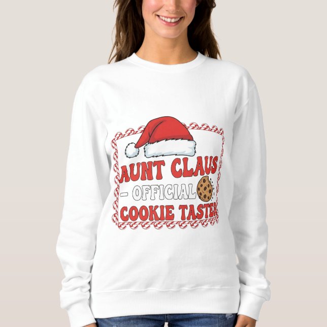 Funny Aunt Claus Christmas Shirt – Official Cookie (Vorderseite)