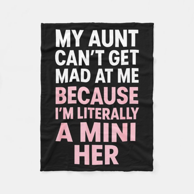 Funny Aunt Niece Mini Her Matching Family Quote  Fleecedecke (Vorderseite)