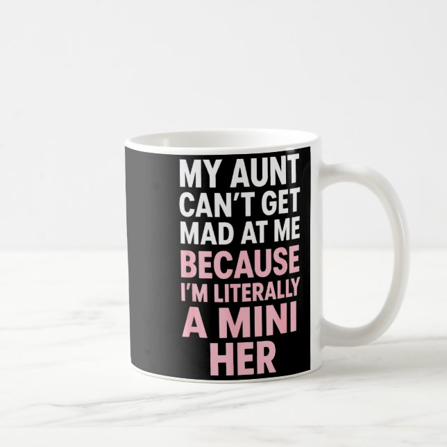 Funny Aunt Niece Mini Her Matching Family Quote  Kaffeetasse (Rechts)
