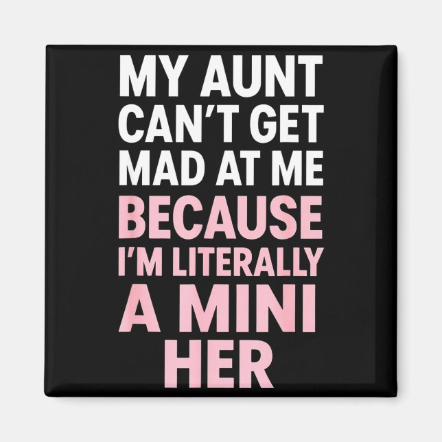 Funny Aunt Niece Mini Her Matching Family Quote  Magnet (Vorne)