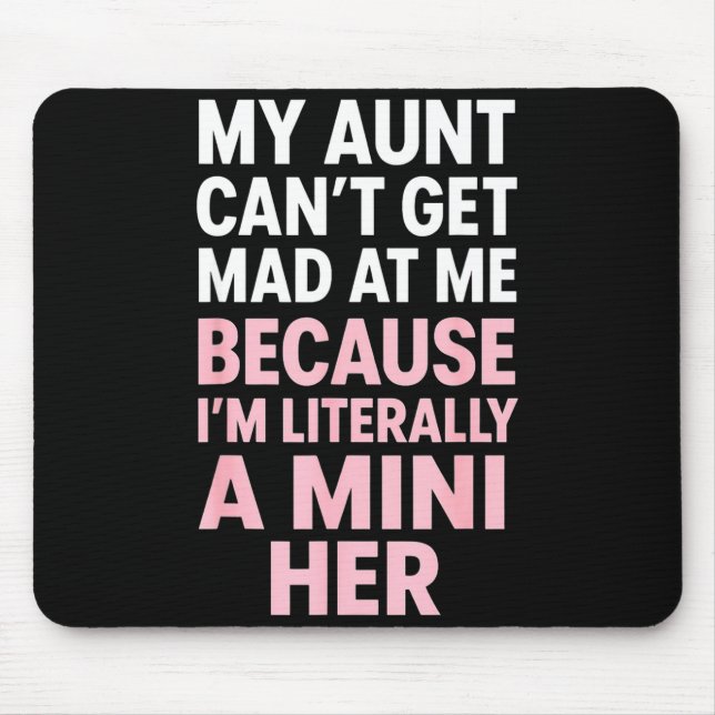 Funny Aunt Niece Mini Her Matching Family Quote  Mousepad (Vorne)