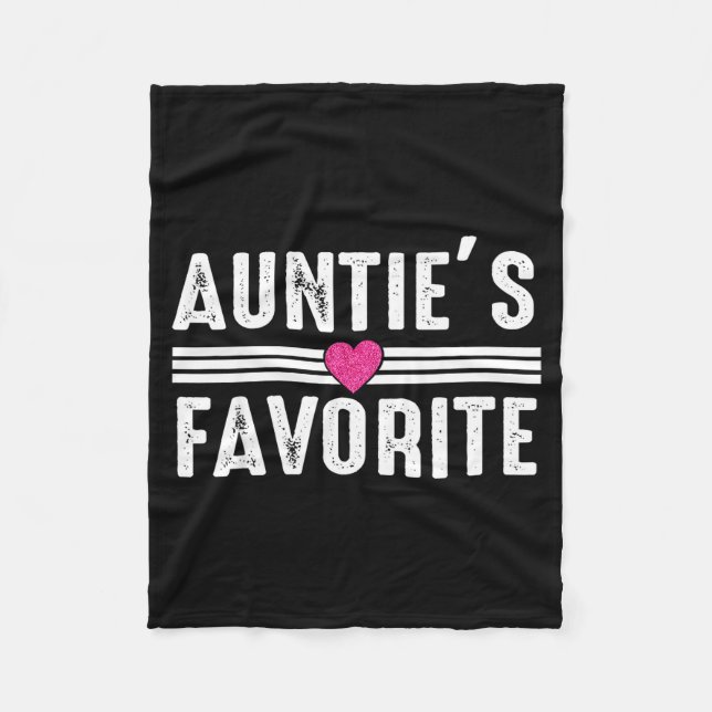 Funny Auntie'ss Favorite Son Daughter I'm Auntie's Fleecedecke (Vorderseite)