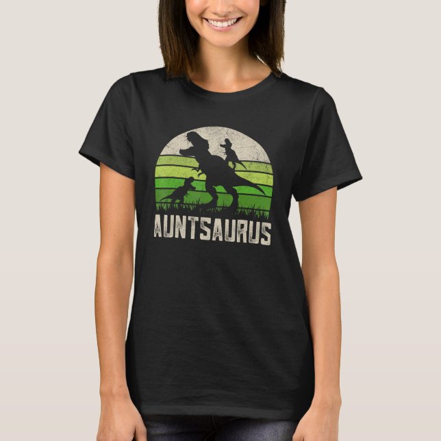Funny Auntsaurus T Rex Shirts, Dinosaur Aunty 2 Ki T-Shirt (Vorderseite)