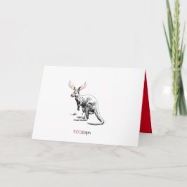Funny Aussie Rudolf Xmas Card Karte