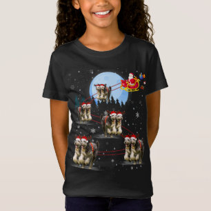 Funny Aussiedoodle Reindeer Santa Xmas Geschenk fü T-Shirt