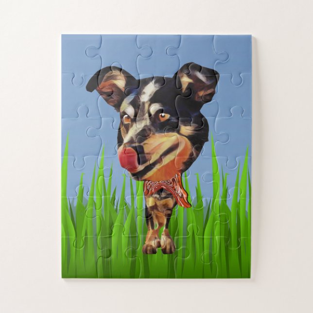 Funny Australian Cattle Dog Kids 30 pc Puzzle (Vertikal)