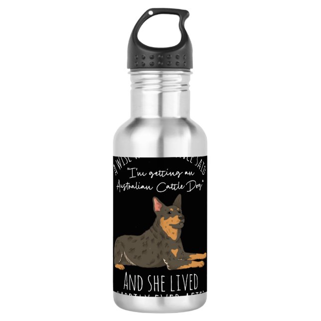 Funny Australian Cattle Dog Zitat Edelstahlflasche (Vorderseite)