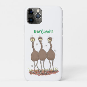 Funny Australian emu trio Cartoon Illustration Case-Mate iPhone Hülle