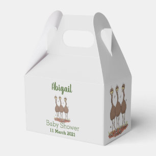 Funny Australian emu trio Cartoon Illustration Geschenkschachtel