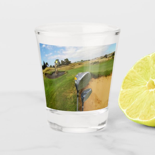 Funny Australian Golf Design, Shot Glass Schnapsglas (Vorderseite)