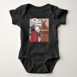 Funny Australian Halloween   Kangaroo-Design Baby Strampler