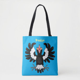 Funny Australian Magpie Cartoon Illustration