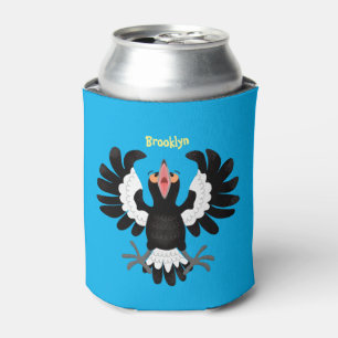 Funny Australian Magpie Cartoon Illustration Dosenkühler