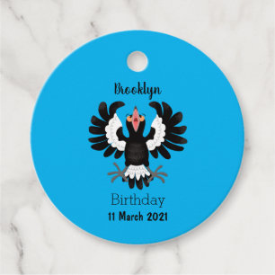 Funny Australian Magpie Cartoon Illustration Geschenkanhänger