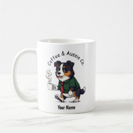 Funny Australian Shepherd dog Business Suit Coffee Kaffeetasse