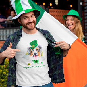 Funny Australian Shepherd Gold St Patricks Day T-Shirt