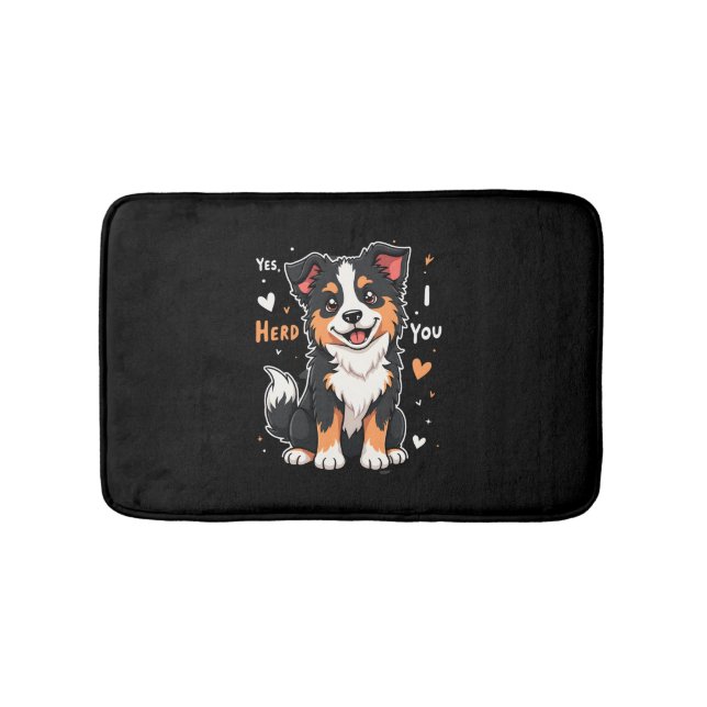 Funny Australian Shepherd Mama Gifts Aussie Yes I  Badematte (Vorderseite)