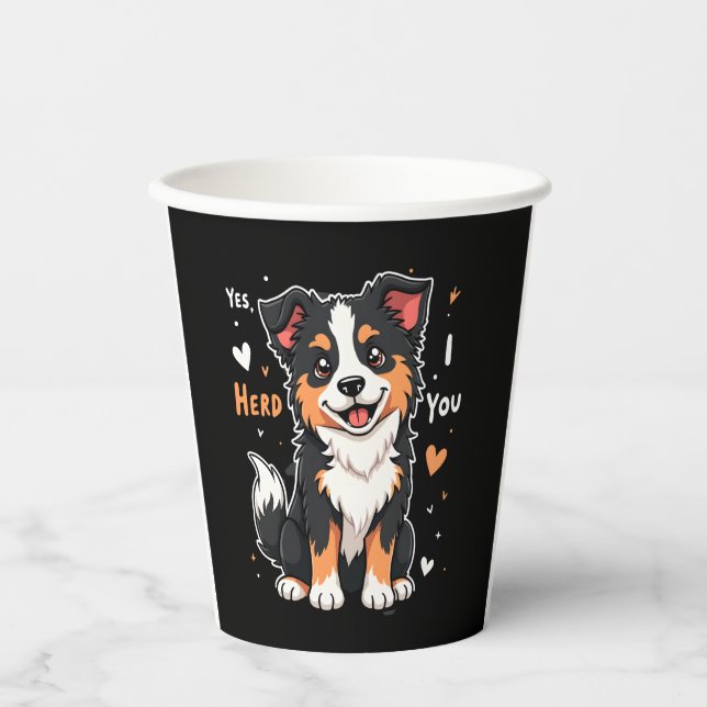 Funny Australian Shepherd Mama Gifts Aussie Yes I  Pappbecher (Vorderseite)